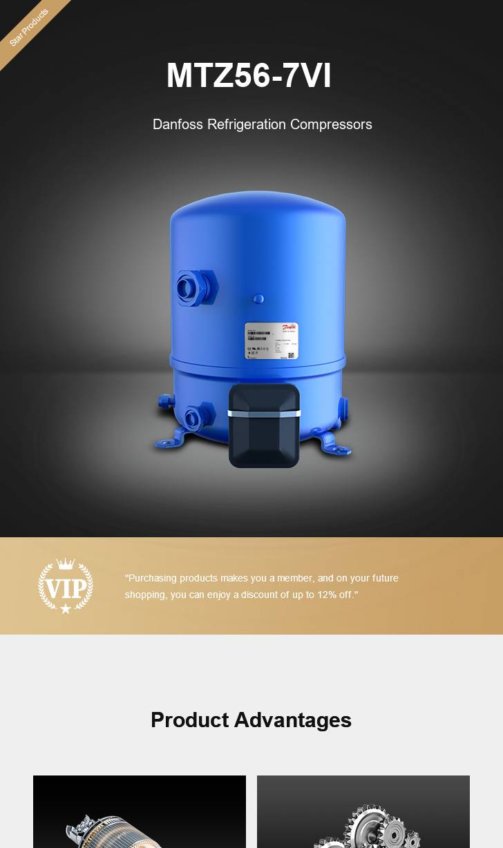 Danfoss Compressor MTZ56-7VI, technical parameters pdf, structure diagram